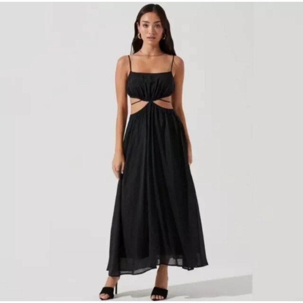 ASTR The Label Sanger Dress S Blk M NWT Trendy Boho Chic Beach Goth Resort Maxi